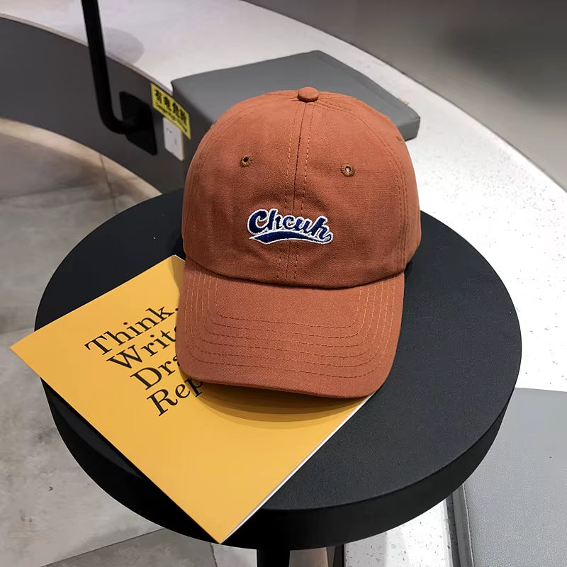 2023 New Fashion Korean Love Letter Embroidered Women'S Baseball Cap Casual Photograph Cotton Couple Hat Hip Hop Unisex Hat