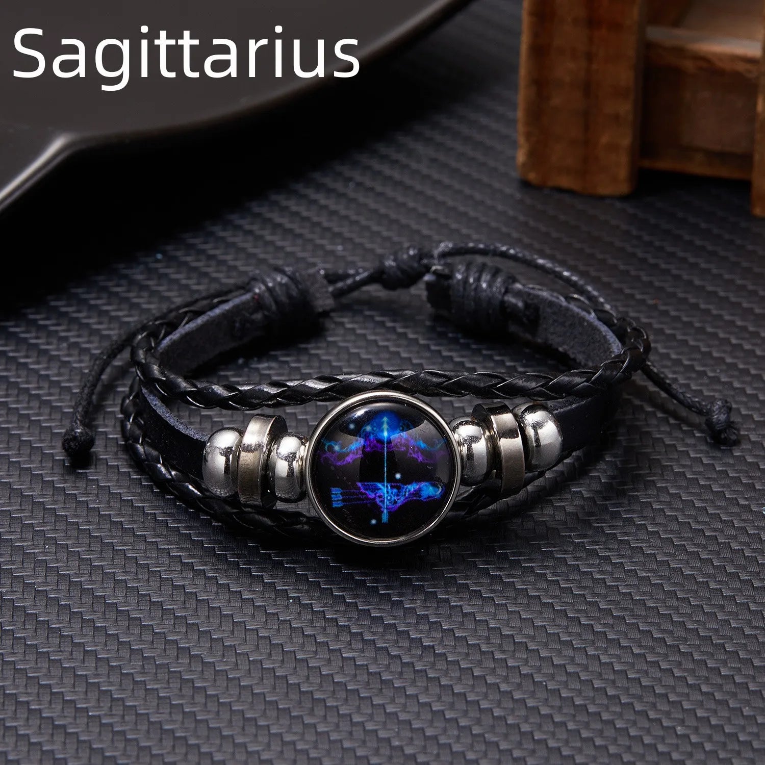 12 Constellation Zodiac Sign Charm Luminous Bracelets Men Women Vintage Multilayer Wrap Leather Bracelet & Bangle Birthday Gift